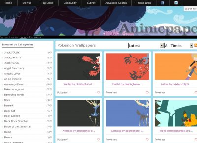 The Pokemon Wallpaper Archive on Anime Papers
