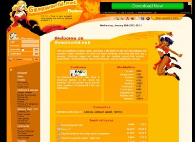 Geneworld.net - mangas and cartoons credits